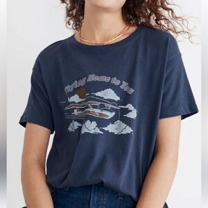 MADEWELL "Flying Home To You" Novelty Softfade 100% Cotton Casual T-Shirt SZ L